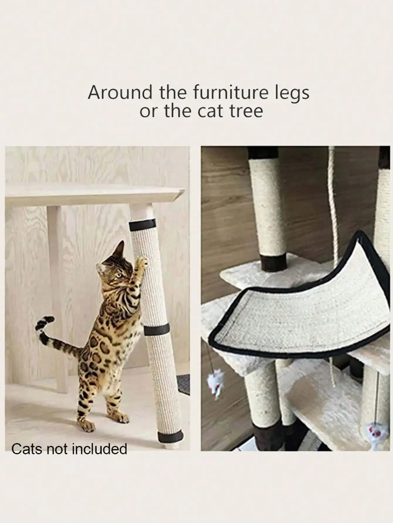 1pc Cat Scraper Pad Sisal Cat Training Scratch Pad Table Leg Scratcher Furniture Protection Mat Sofa Protector Scratch Carpet