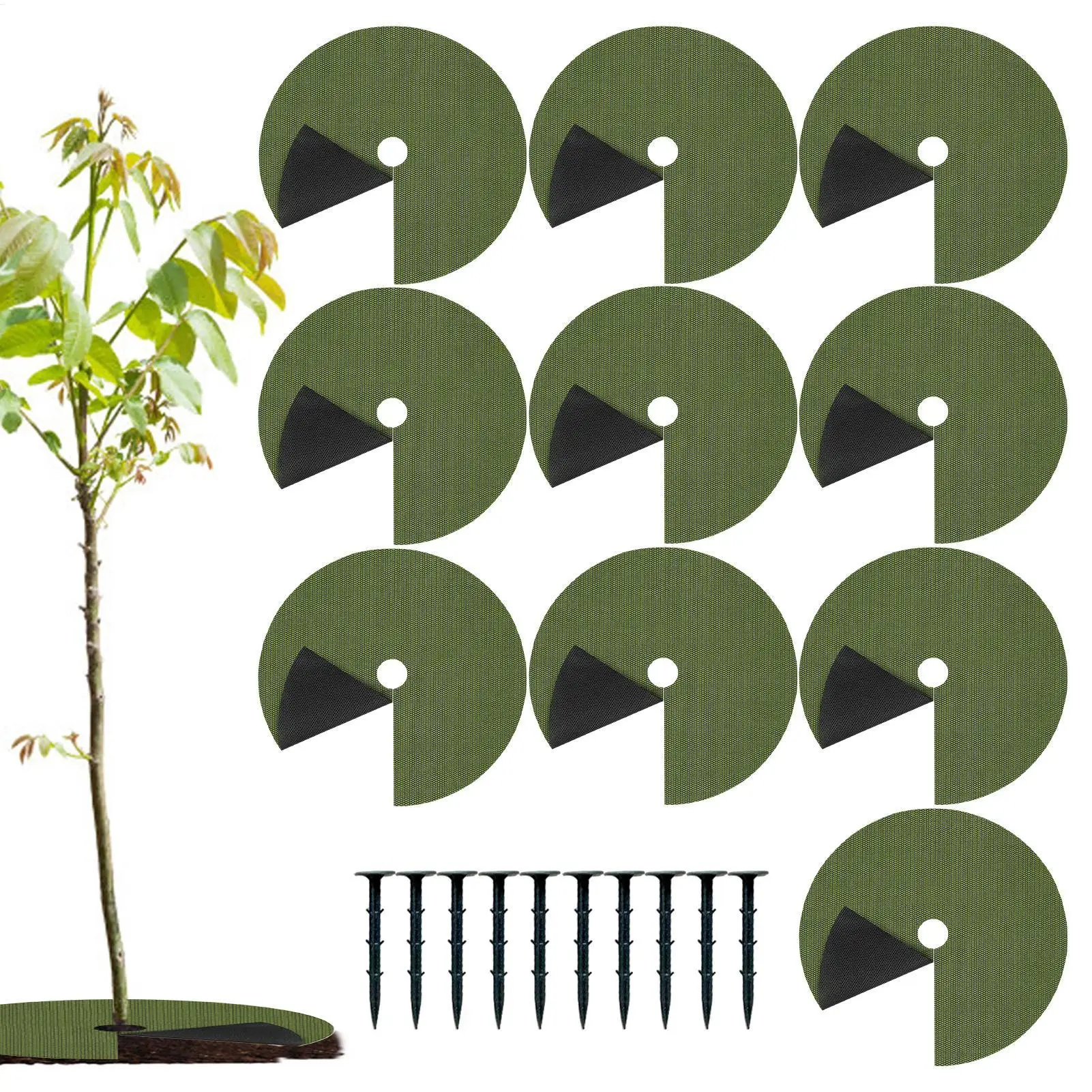 

Tree Protection Weeds Mats Mulch Rings Garden Cover Eco-Friendly Weeds Barrier Cloth Reusable Plant Root Protector Cushions