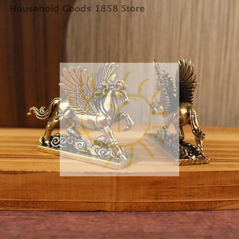 2026 الصينية زودياك تمثال حصان البرونزية الحصان سطح المكتب الديكور غرفة المعيشة طاولة شاي النحت المعادن الحرفية ديكورات المنزل