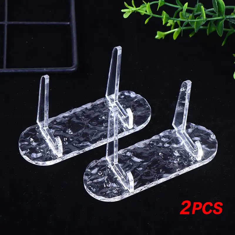 

2 шт., простой HD прозрачный акриловый держатель для бейджа, японское аниме, игра, карточный кирпич, фотокарточка, подставка для открыток, украшение стола