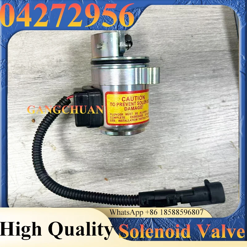 

12V 04272956 Fuel Shutoff Solenoid Valve 04272956 for Engine F2L2011 BF3L201 Skid Steer Loader 863 864 873 883