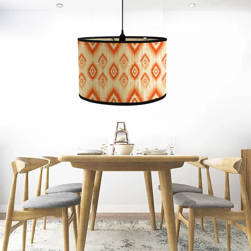 Retro Style Bamboo Art Lamp Shade Lampshads Cafe Restaurant Ceiling Cover Chandelier Homestay Room Decor Lamp Cover