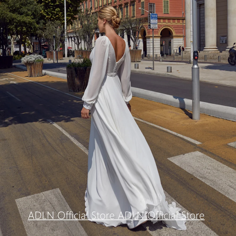 夏シフォンウェディングドレスローブデマリーカスタマイズされた V ネックパフスリーブレースバックジッパー花嫁自由奔放に生きるブライダルドレス