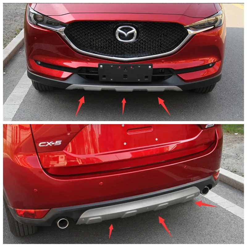 

Для Mazda CX-5 CX5 2017 2018 2019 2020 2021 2022 Высококачественная защитная накладка из нержавеющей стали на передний и задний бампер