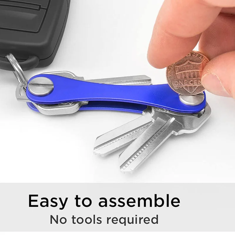Smart Key Chain Mini Keychain Compact Key Decorative Holder Clip Home Storage Metal Key Clip Aluminum Organizer Keychain Outdoor