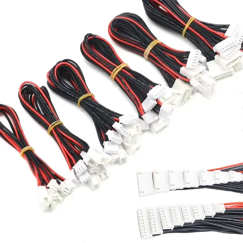 5pcs JST-XH 1S 2S 3S 4S 5S 6S 7S 8S 100mm 22AWG Lipo Balance Wire Extension Charged Cable Lead Cord for RC Lipo Battery Charger