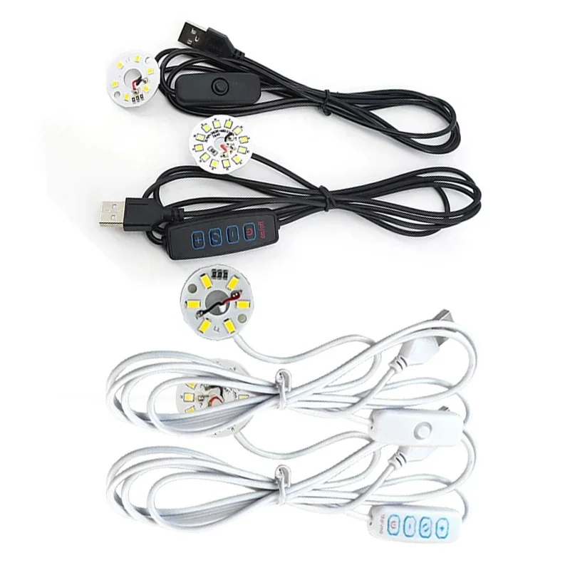 

Теплый белый цвет, 5 Вт, USB светодиодные фонари, 2835 чипов, один диммер, ночной стол для чтения, книга, планшет, лампа для чтения, переключатель, кабель питания