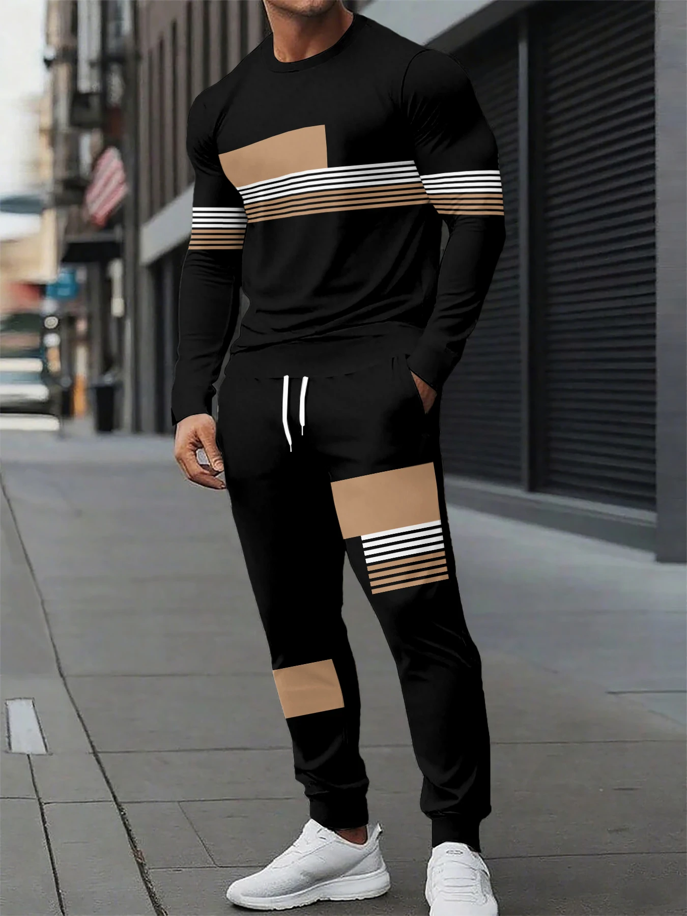 

new men's casual sportswear printed casual fashion outdoor fitting