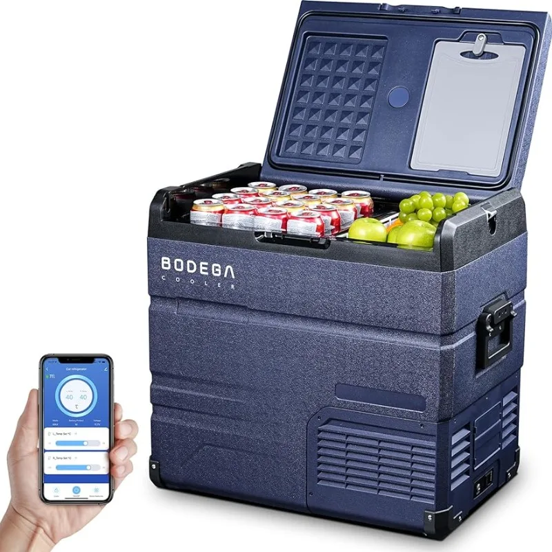 

BODEGACOOLER 12 Volt Car Refrigerator, RV Car Fridge Dual Zone APP Control, Portable Freezer,57 Quart(54.2L) -4℉-68℉ RV Electric