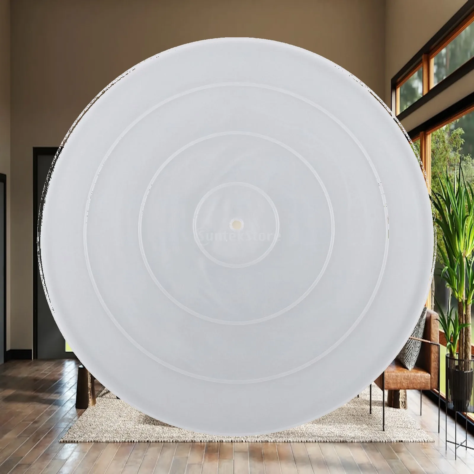 Silicone Turntable Platter Mat Recessed Center Silicone Platter Mat with Spindle Hole Vibration Dampening Slipmat for
