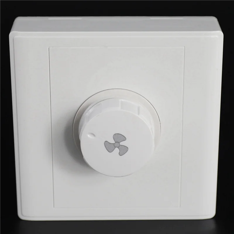 ABGR-6Pcs ventilador de techo regulador de velocidad continuo interruptor de velocidad del ventilador montado en superficie