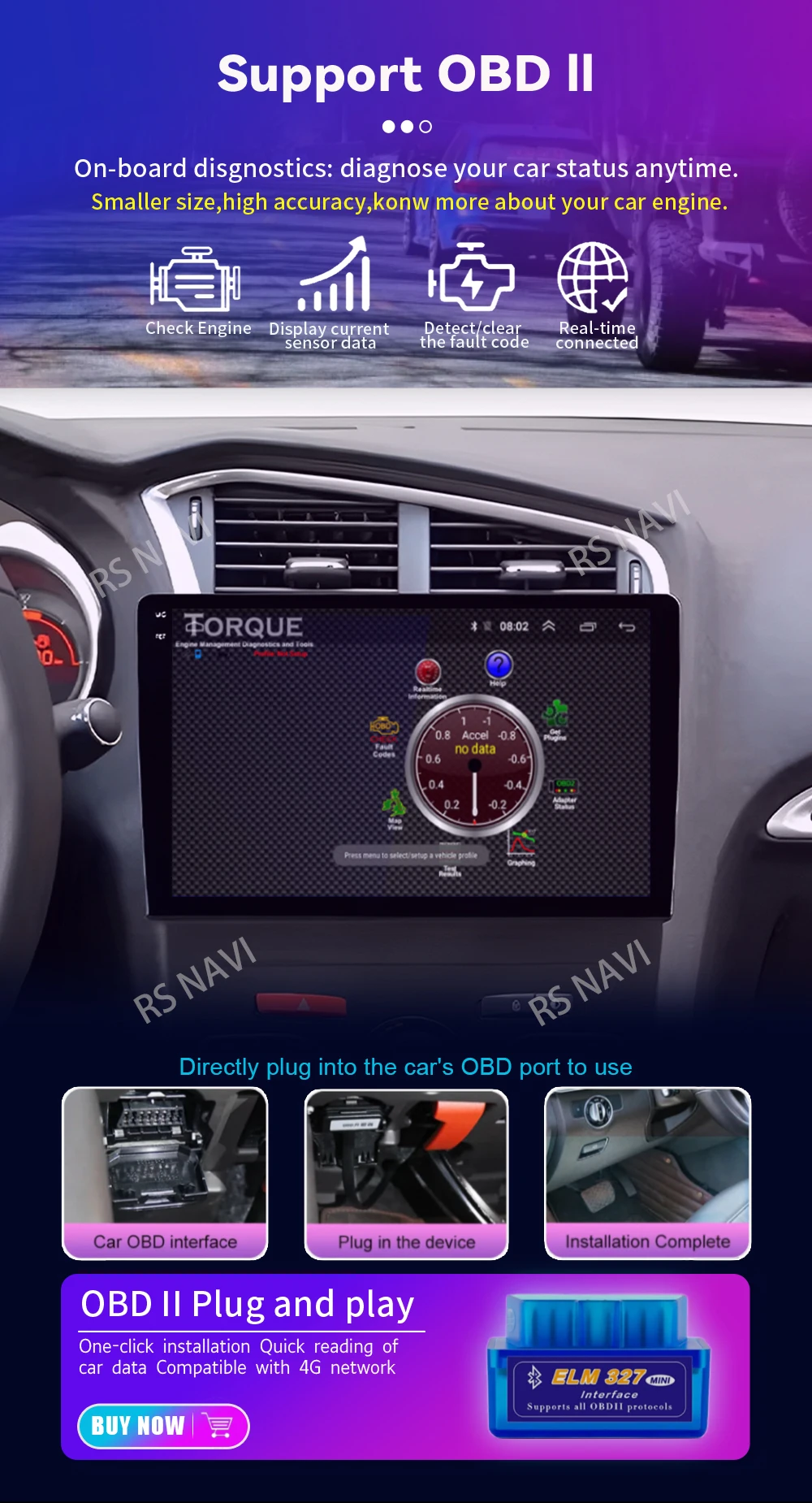 Android 16 Carplay DSP WIF+4G Car Radio GPS Multimedia Player For Citroen C4 C4L DS4 2013 2014 2015 2016 2017 Stereo 360 Camera