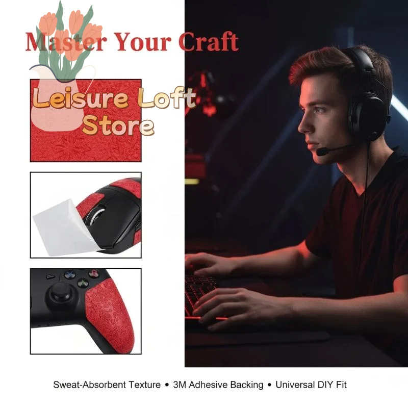 

Universal Mouse Grip Tape DIY Sweat Absorbing Sticker Non Slip Comfort for Gaming Office Desktop Accessories