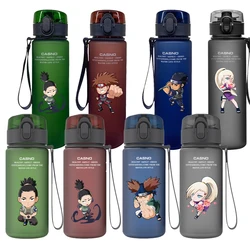 Anime NARUTO Class 10 Asuma Shikamaru Yamanaka Ino Frosted Sports Water Cup Plastic Cup with Lid Portable Water Bottle Gift