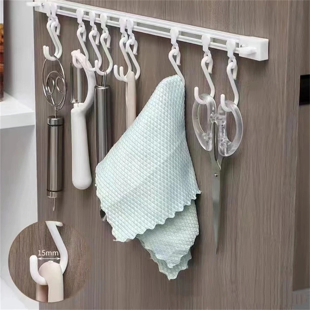 

100pcs S Hooks Hanging Mini Plastic White S Shaped Utensils Clothes Towel Spoon Hangers Racks Hooks for Curtain Bathroom