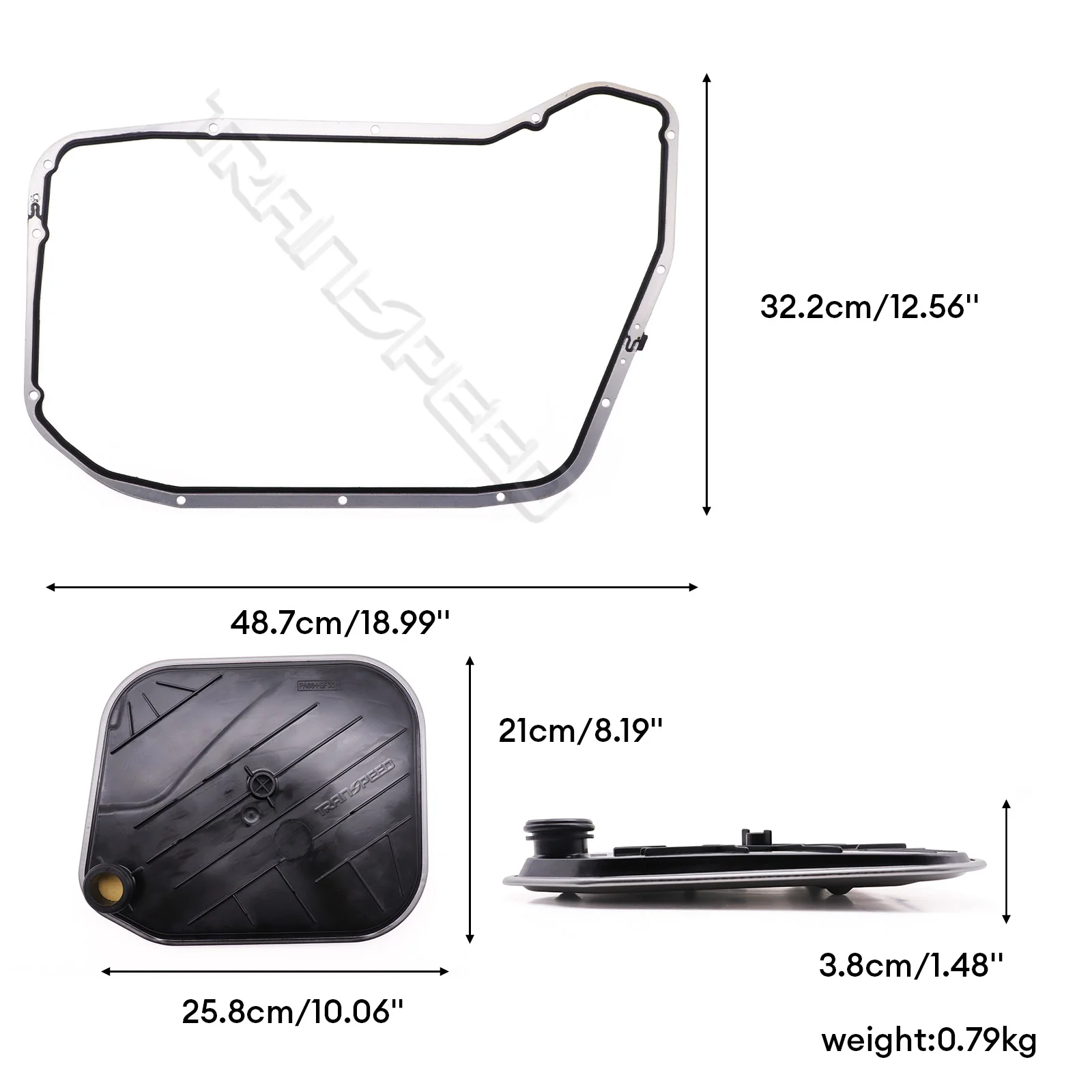 TRANSPEED 8HP55 0BK Auto Transmission Oil Filter 0BK398009 & Oil Pan Gasket For AU-DI A4 A5 A6 Q5 RS7 S8 SQ5 2009-2018