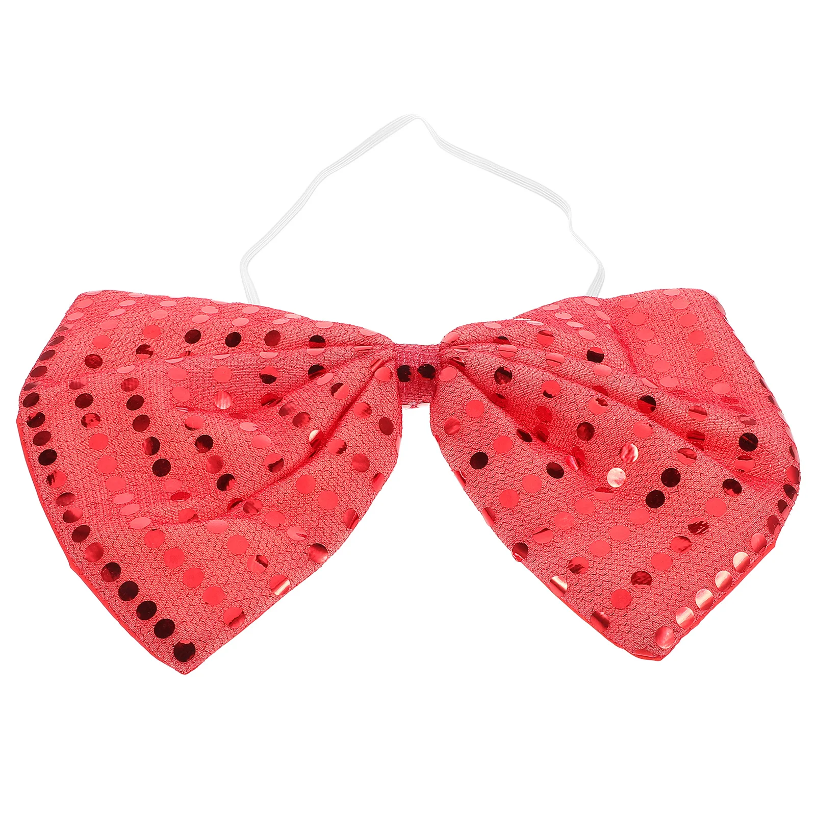 

Large Red Sequin Bow Tie Sparkly Oversized Carnival Masquerade Bow Tie Costume Holiday Performance Sequin Bows
