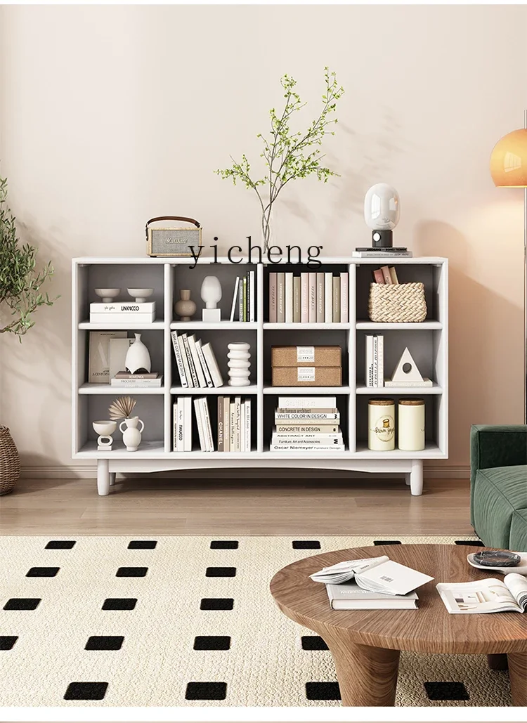 X5-18 Solid wood children's home floor-to-ceiling bookcase Living room shelf Toy storage shelf Lattice cabinet
