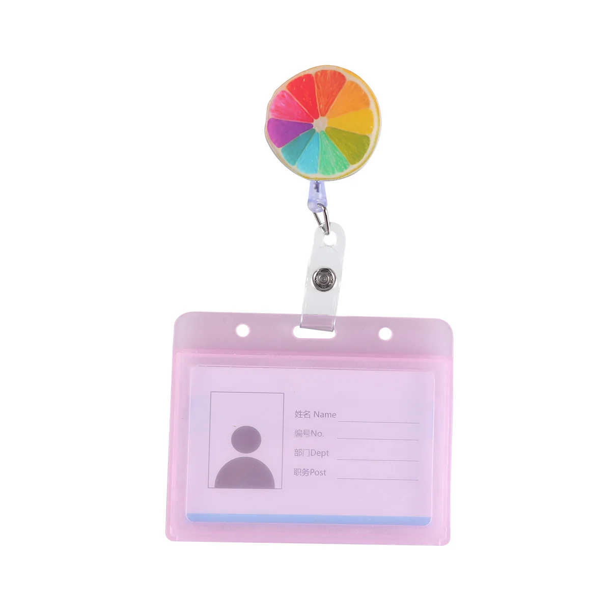 5Pcs Nurse Waterproof Badge Holder Case Set Clear Window Id Card Pass Badge Reel Lanyard Lanyard for Holder