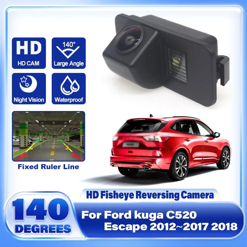 

Rear Camera For Ford kuga C520 Escape 2012~2015 2016 2017 2018 Full HD Night Vision license plate Camera Support Camera CCD