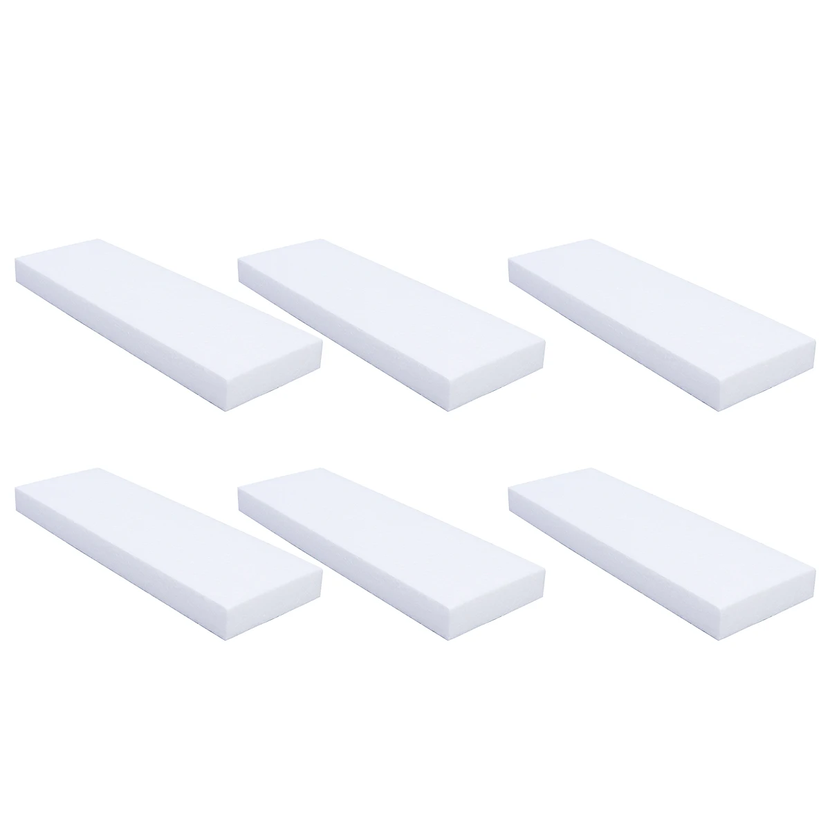 6 Pcs Foam Block Craft Smooth DIY Cake Model Tool Rectangle Bricks Molds Embryo Decor Display Wedding Practice Customizable