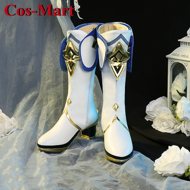 Cos-Mart Game Genshin Impact Yunjin/Fischl/Sucrose/Kuki Shinobu Shoes Cosplay Universal Combat Boots Role Play Used Accessories