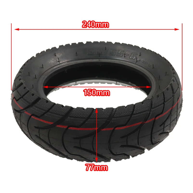 10 Inch Electric Scooter Tire 80/65-6 for KUKIRIN G2 Max Inokim Oxo Kugoo M4 G1 Dualtron VICTOR EAGLE Bike Minimotors view 2