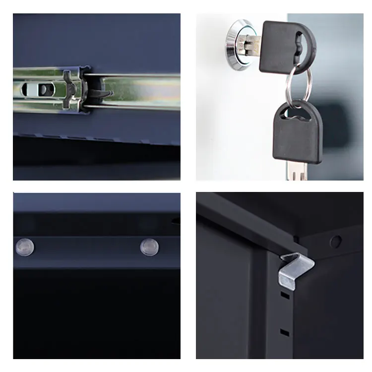 Modern Design Customizable Metal Steel Filing Cabinets with Adjustable Features Factory Direct Sales Locked Filing Cabinets