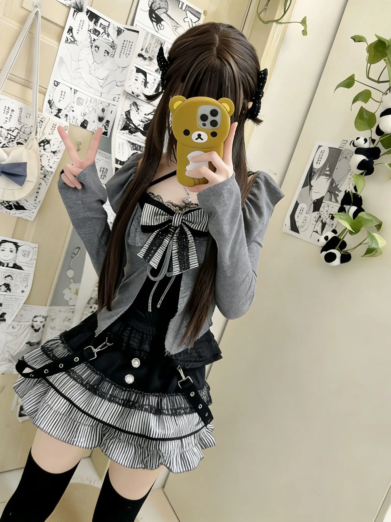 Sweet And Spicy School Uniform Three-Piece Set for Little Girls Lovely Lolita Jk Sexy Girl Suit Skirt High Waist Short Length