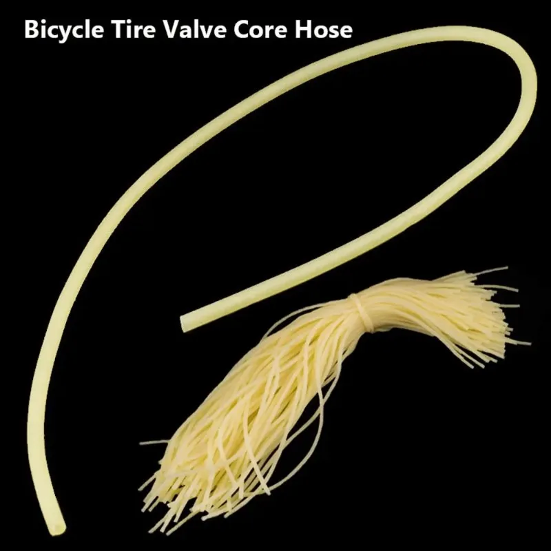 

10/50pcs Bicycle Tire Valve Core Hose Bike Small Rubber Latex Band Valve Core Hose Elastic Beige Tube MTB Bicycle Tire Accessory