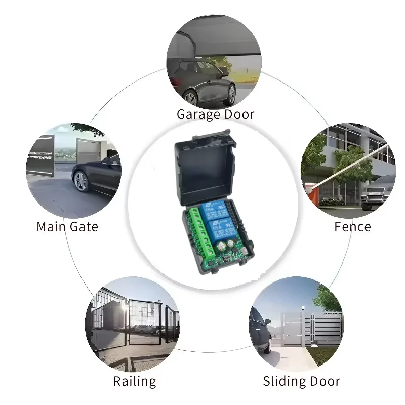 220V 2 Channel 10A Motor Forward And Reverse Telescopic Rod Wireless Remote Control Switch 433M Household Equipment Appliances