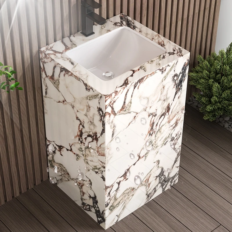 Slate column basin Balcony wash basin Integrated floor-to-ceiling courtyard Ceramic under-counter basin Washbasin countertop