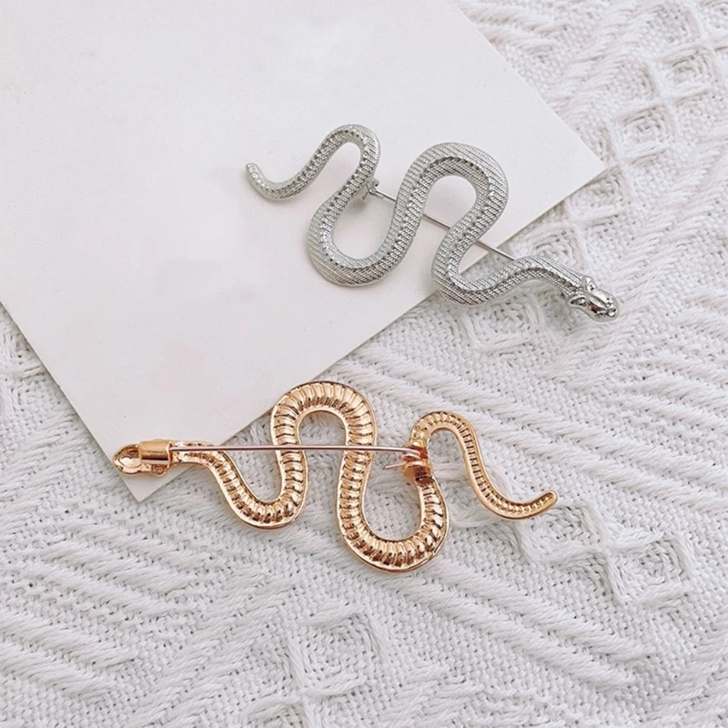 Cool Snake Brooch Metal Badge Pin Wisdoms And Fortune Badge For Chinese Festival Traditional Brooch Clothes Accessories