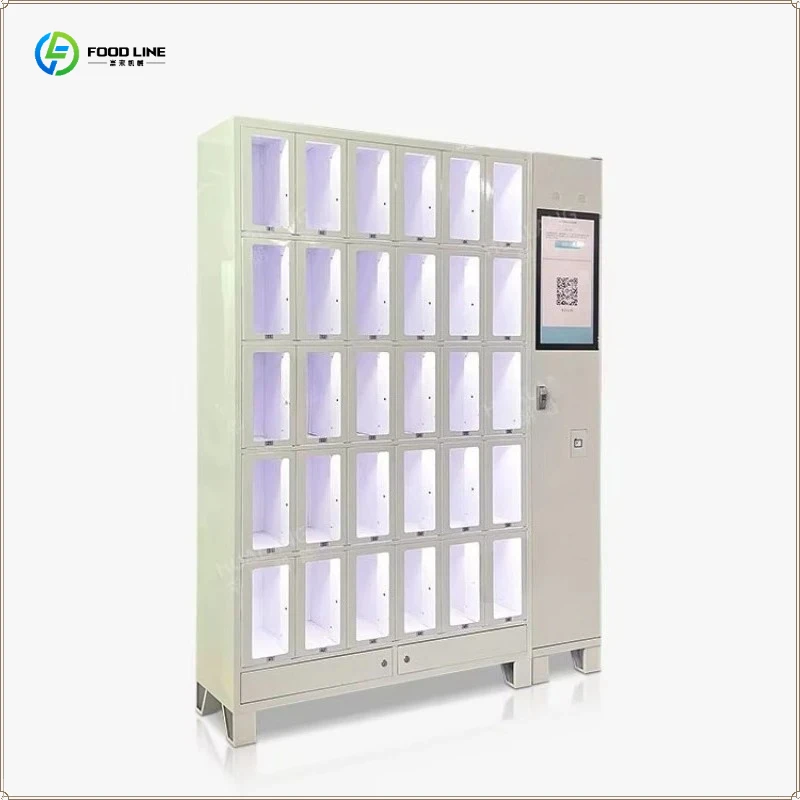 FOODLINE Customized Flexible Deployment Gym Vending Machine 30 Grids Visual Smart Locker Vending Machine for Small Items
