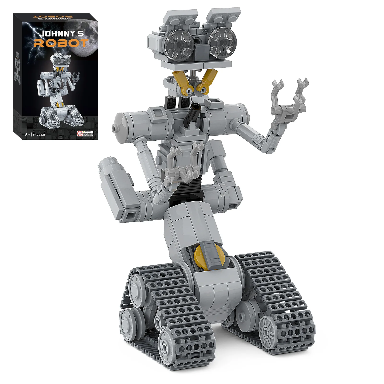 

MOC Movie Shorted-Circuits Building Blocks Military Robot Johnnyed 5 Model Brick Action Figures DIY Creative Toys Kid Gift