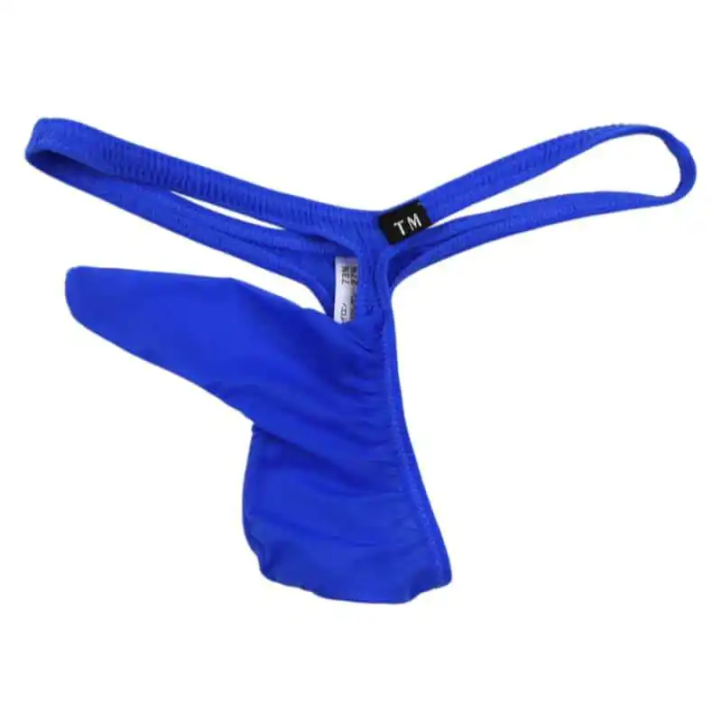 Smooth Ice Silk Thong for men Unique Elephant Nose Bulge Pouch Low Waist High Elastic Sexy Men T-string Underpants