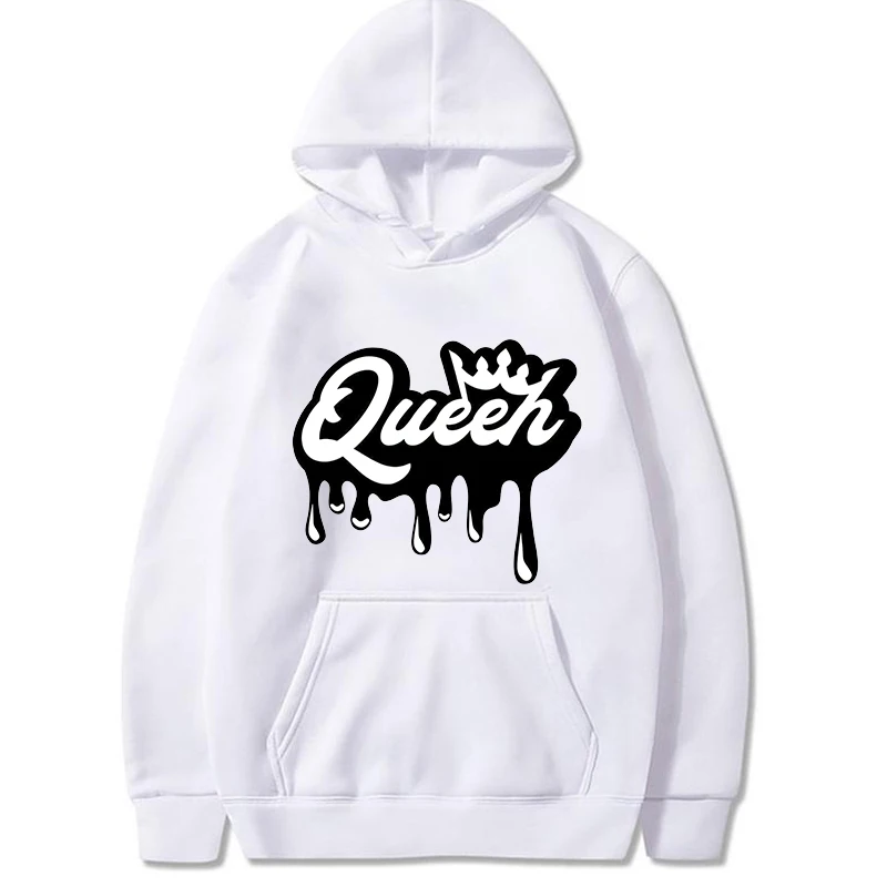 Neue Mode Männer Frauen Hoodies Paare König Königin gedruckt Sweatshirt Herbst und Winter lässig Langarm Kapuzen oberteile