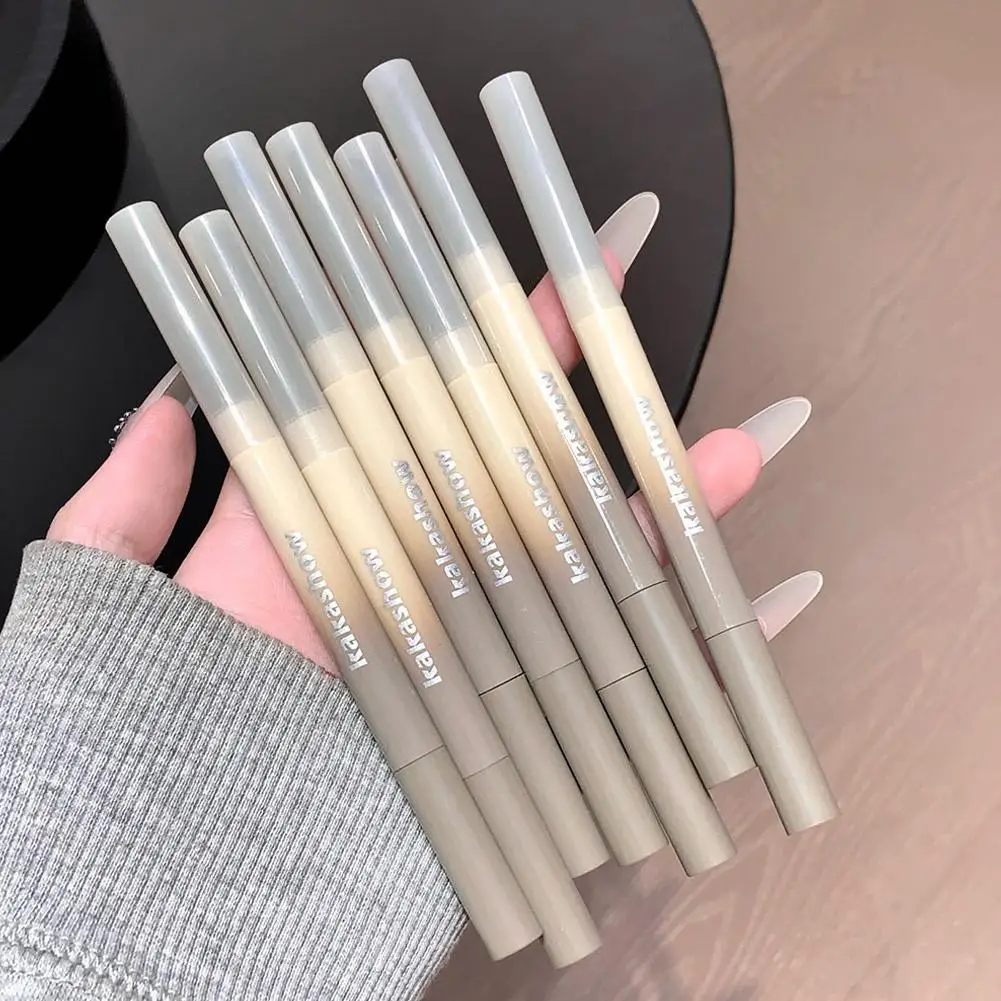 Ultra cienka dwustronna kredka do brwi, wodoodporna, odporna na pot, długotrwała, profesjonalny makijaż oczu dla kobiet K2N2