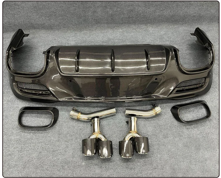 กันชนหลังคาร์บอนไฟเบอร์สำหรับรถยนต์ Mercedes Benz GLE63 GLE350 Coupe รุ่นปี 2020+ ขายดี แต่งสไตล์ LD พร้อมลิ้นกันชนหลัง