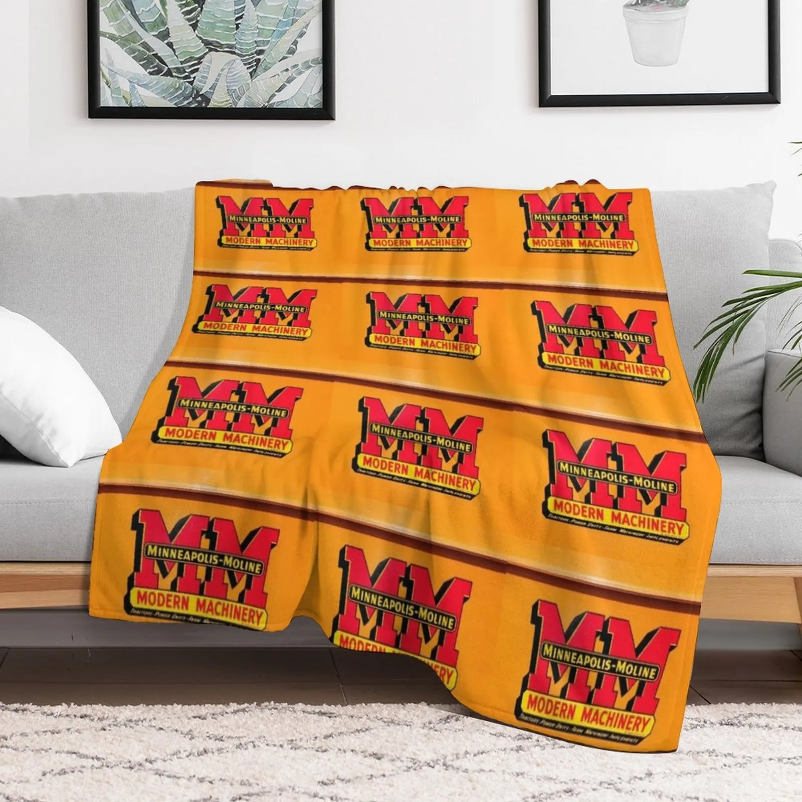 

Vintage Modern Machinery Throw Blanket Moving Tourist halloween Furry Blankets