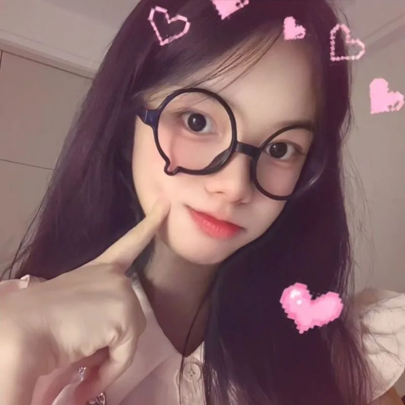 انمي ياباني Y2K دمعة تأثيري نظارات مربعة صغيرة المرأة ريترو Harajuku نظارات واضح الضوء الأزرق حجب النظارات #6