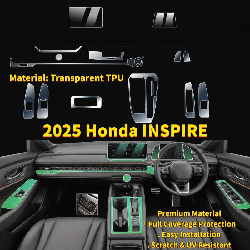 For 2025 models of Honda Inspire center console protection interior TPU film navigation screen film supplies