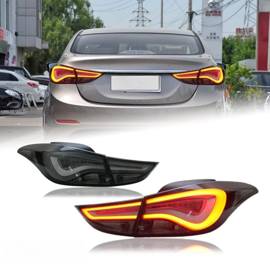 Car Light for Elantra of the New Full LED Module Upgrade Flowsteering Car Taillight Assembly 2012-2016