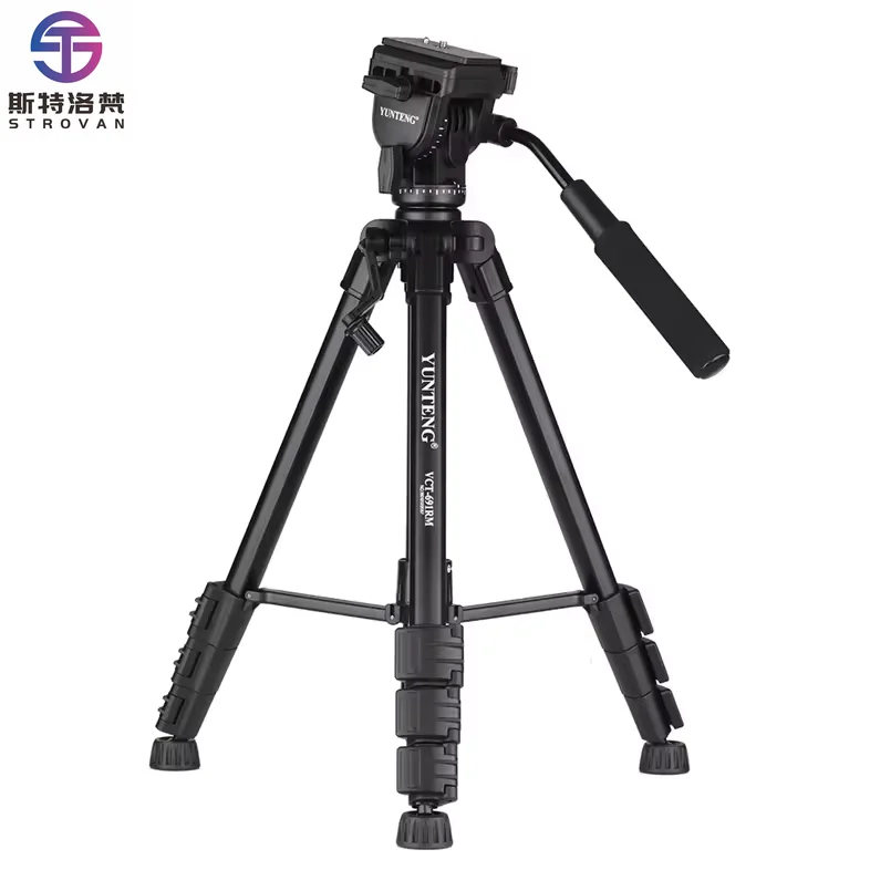 

Foldable VCT-691 Professional Portable Aluminum Tripod With Damping Head and Bag