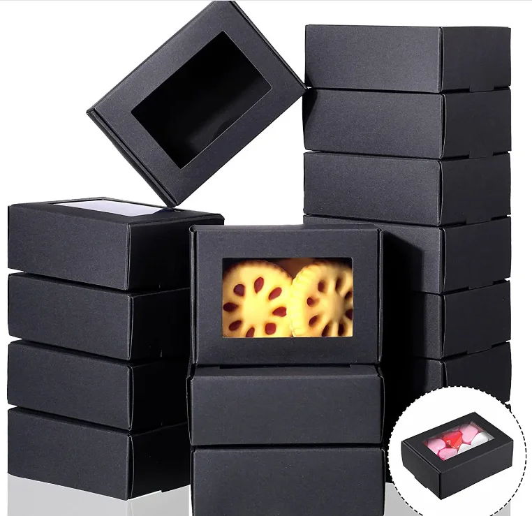 

Custom Rectangular Color Window Box Soap Jewelry Packaging Box Small Paper Box for Gifts 500pcs