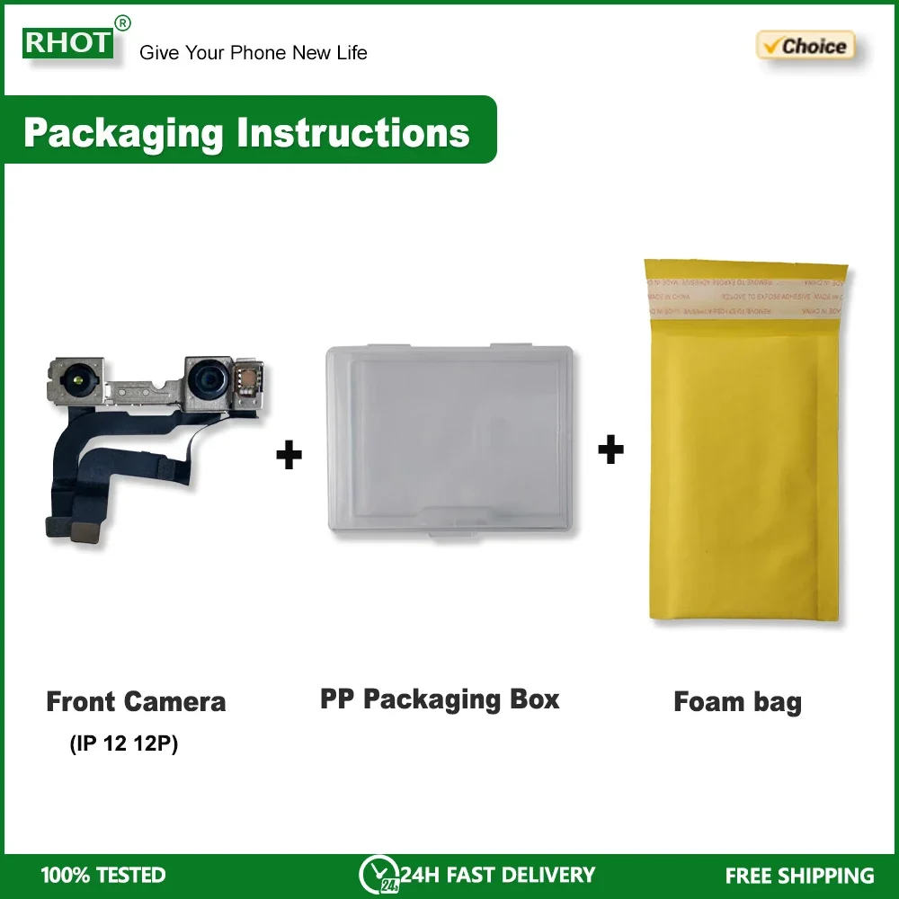 AAA For iPhone 12 12 Pro Front Camera Flex Cable For iPhone 12 Pro Max Front Camera Face Proximity Sensor Flex Cable Repair Lens