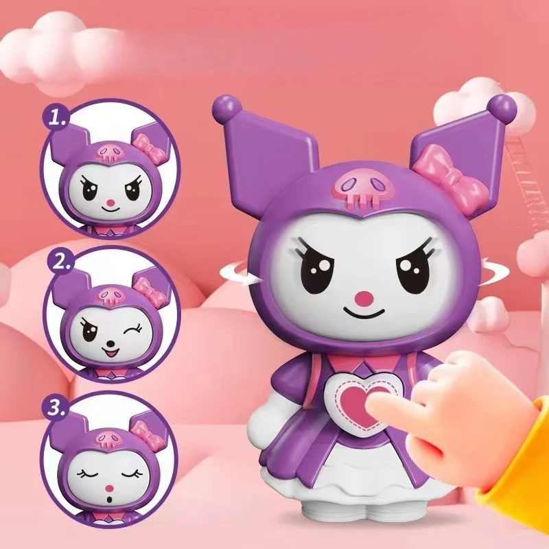 Miniso プレスフェイスチェンジ クロミ サンリオ ペンダント ファスナー開け 可愛い漫画 かわいい絵文字パッケージ キーホルダー