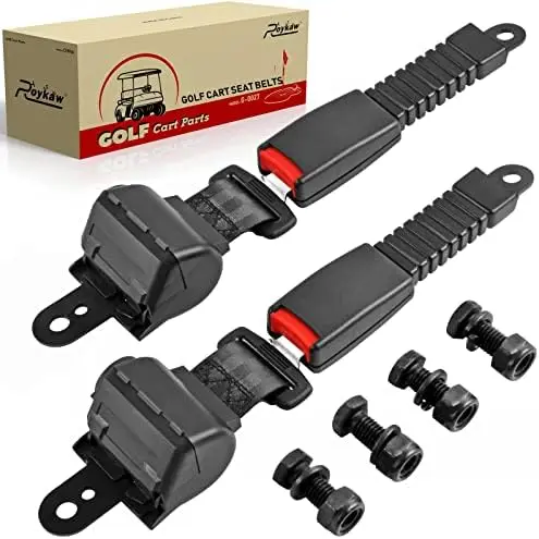 

Комплект выдвижных ремней безопасности Roykaw для EZGO, Club Car, UTV, Go Kart – универсальный размер