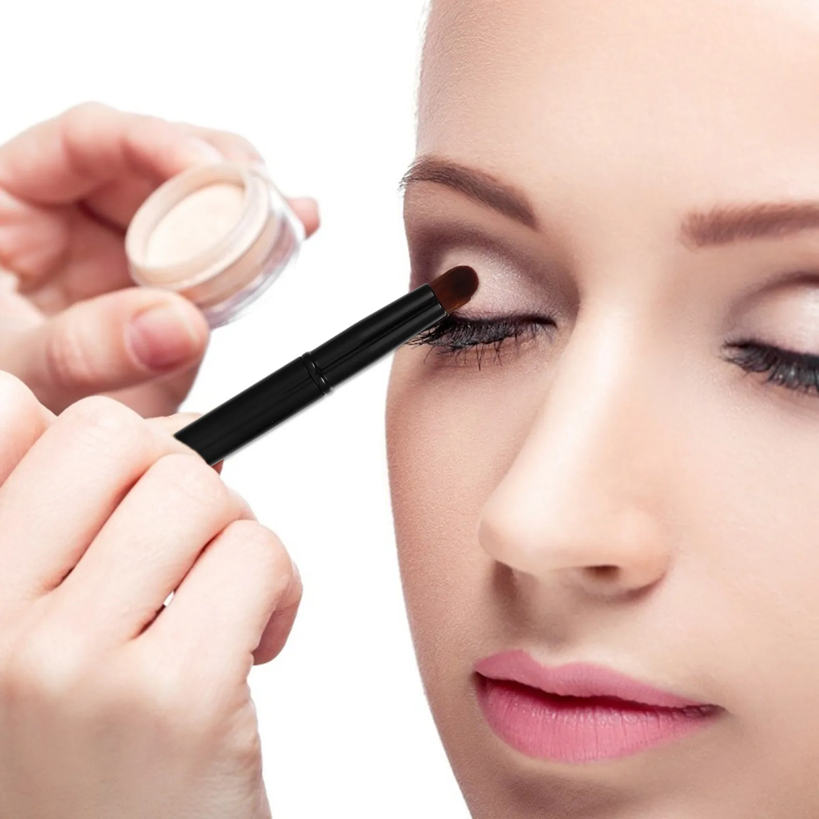 

2Pcs Double-Ended Eyebrow Brush Premium Angled Makeup Tool for Shaping Blending Filling Grooming Professional Brow Brush