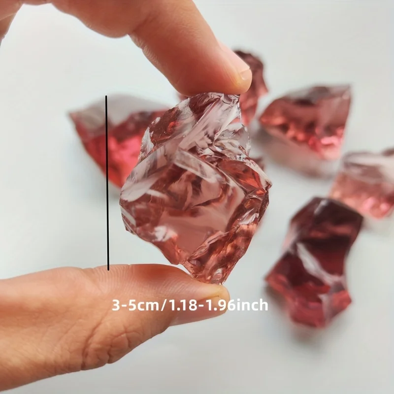 40g/100g/200g Wine red smelted quartz Crystal, Synthetic glass can be used for indoor aromatherapy stone, gem jewelry making